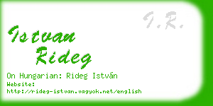 istvan rideg business card